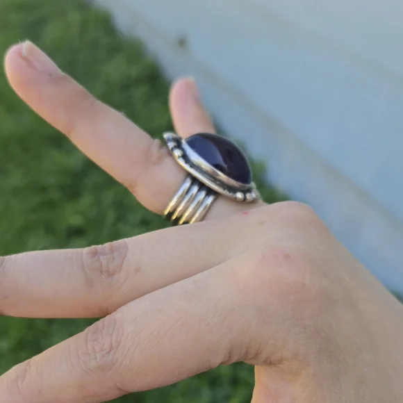 Sterling To Love Amethyst Sterling Silver Ring Handmade OOAK Etsy - Picture 5 of 15